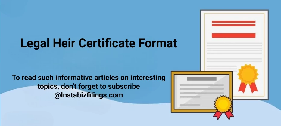 Legal Heir Certificate Format