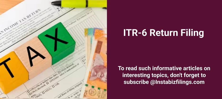 ITR-6 Return Filing