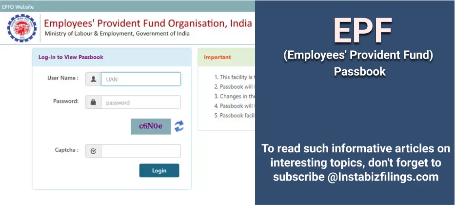 EPF (Employees' Provident Fund) Passbook