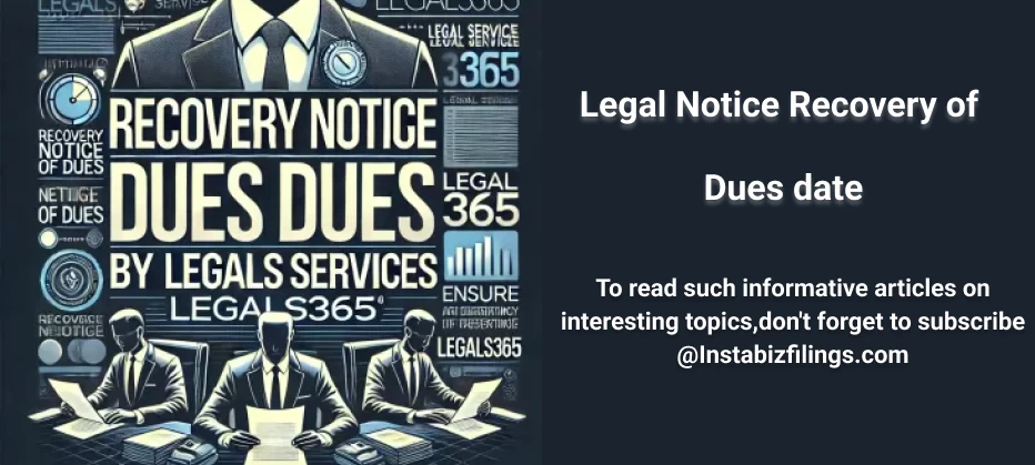 Legal Notice Recovery of Dues
