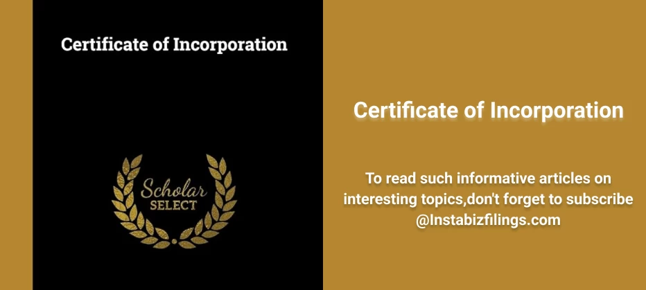 Certificate of Incorporation